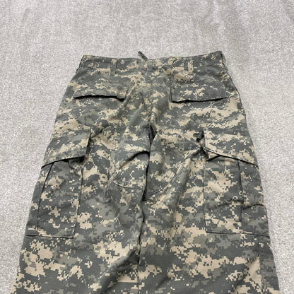 Vintage army camo cargo pants khaki Loose drawstring digital camouflage US military trousers