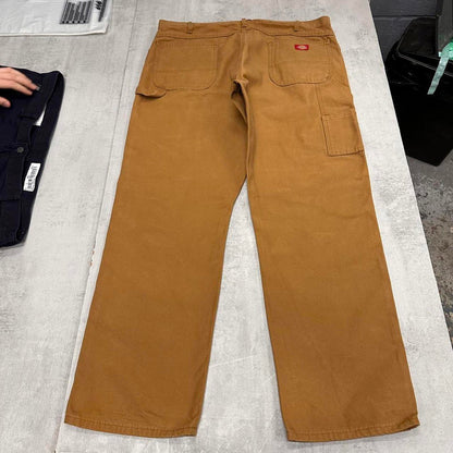 Tan Dickies carpenter jeans W40L32 Loose heavy canvas baggy cargo skate pants