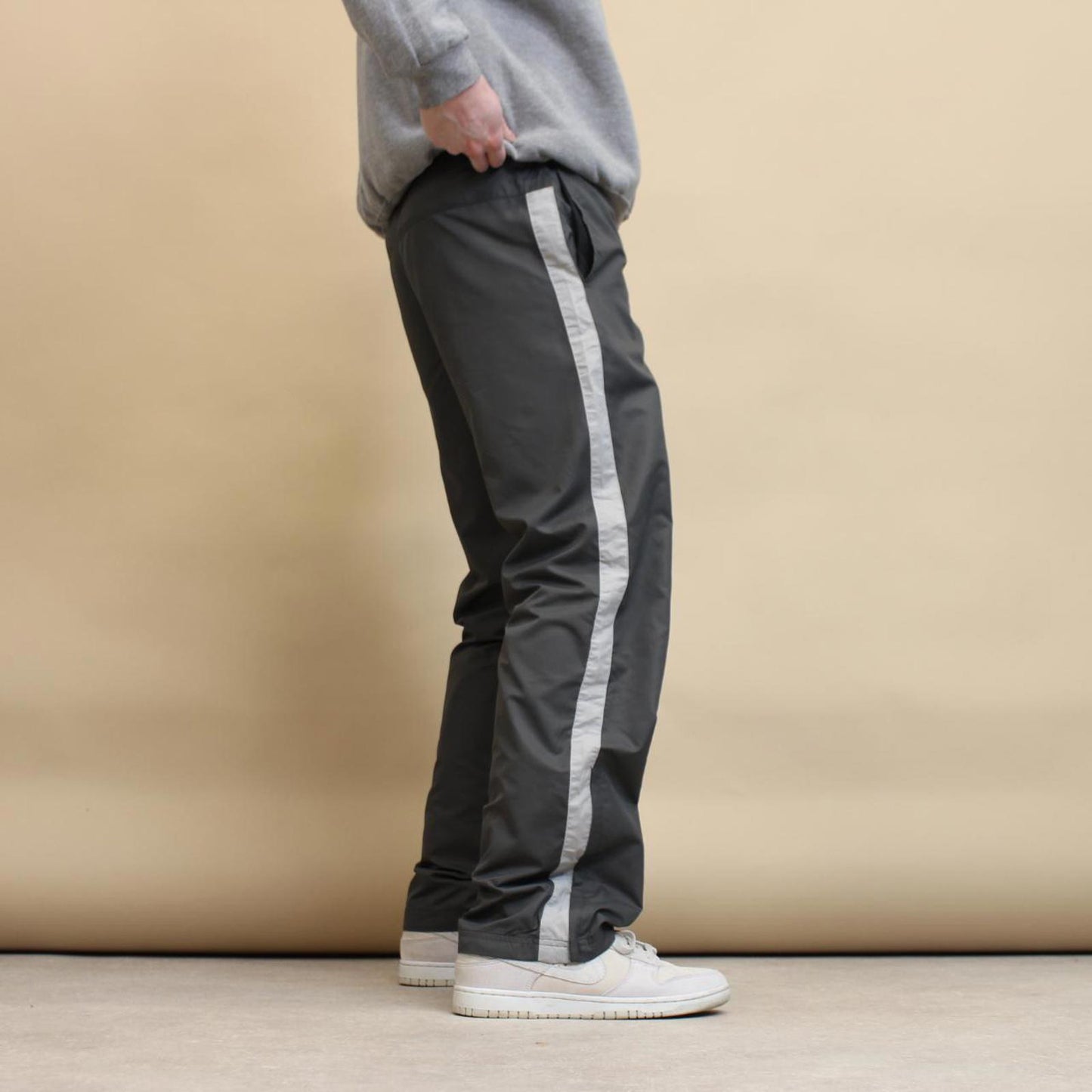 Champion tracksuit bottoms S grey loose mesh lined casual trackies