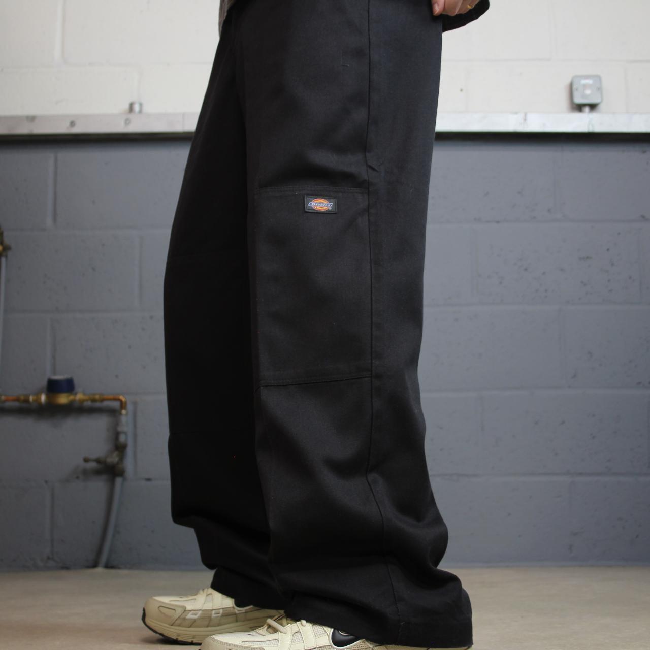 Dickies baggy double knee pants black W32L32 Loose fit wide leg chino skate work trousers