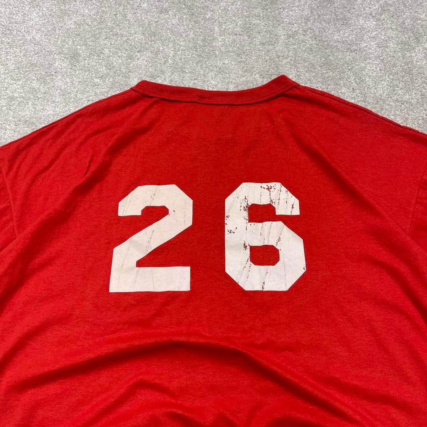 Vintage 90s Russell boxy fit graphic t shirt red Russell Athletic single stitch MLB Cardinals tee