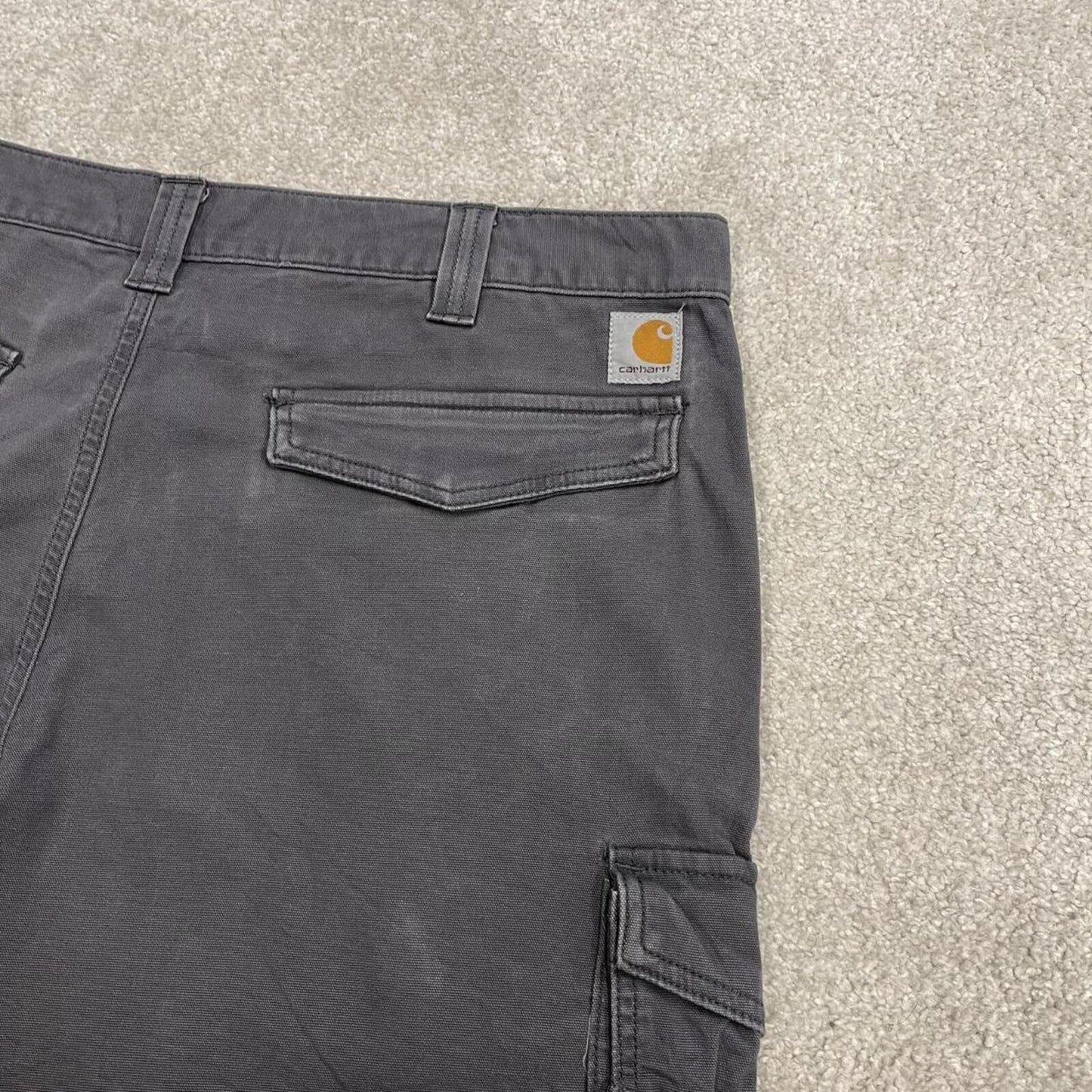 Carhartt cargo shorts y2k surf grey Canvasy relaxed fit skate style cargo shorts