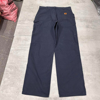 Baggy Carhartt carpenter pants W38L34 navy wide leg 90s style cargo trousers