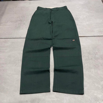 Baggy Dickies double knee carpenter pants W34L34 green 90s skate style loose leg cargos