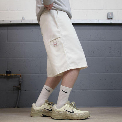 Dickies carpenter shorts long leg white Twill chino skater style shorts loose long leg