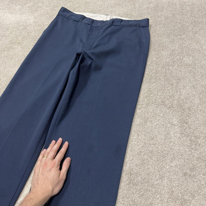 Vintage Dickies chino y2k pants W36L30 navy loose fit Twill chino style skate work trousers