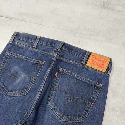 Blue Levis 505 jeans W38L30 blue loose straight leg y2k style pants red tab logo