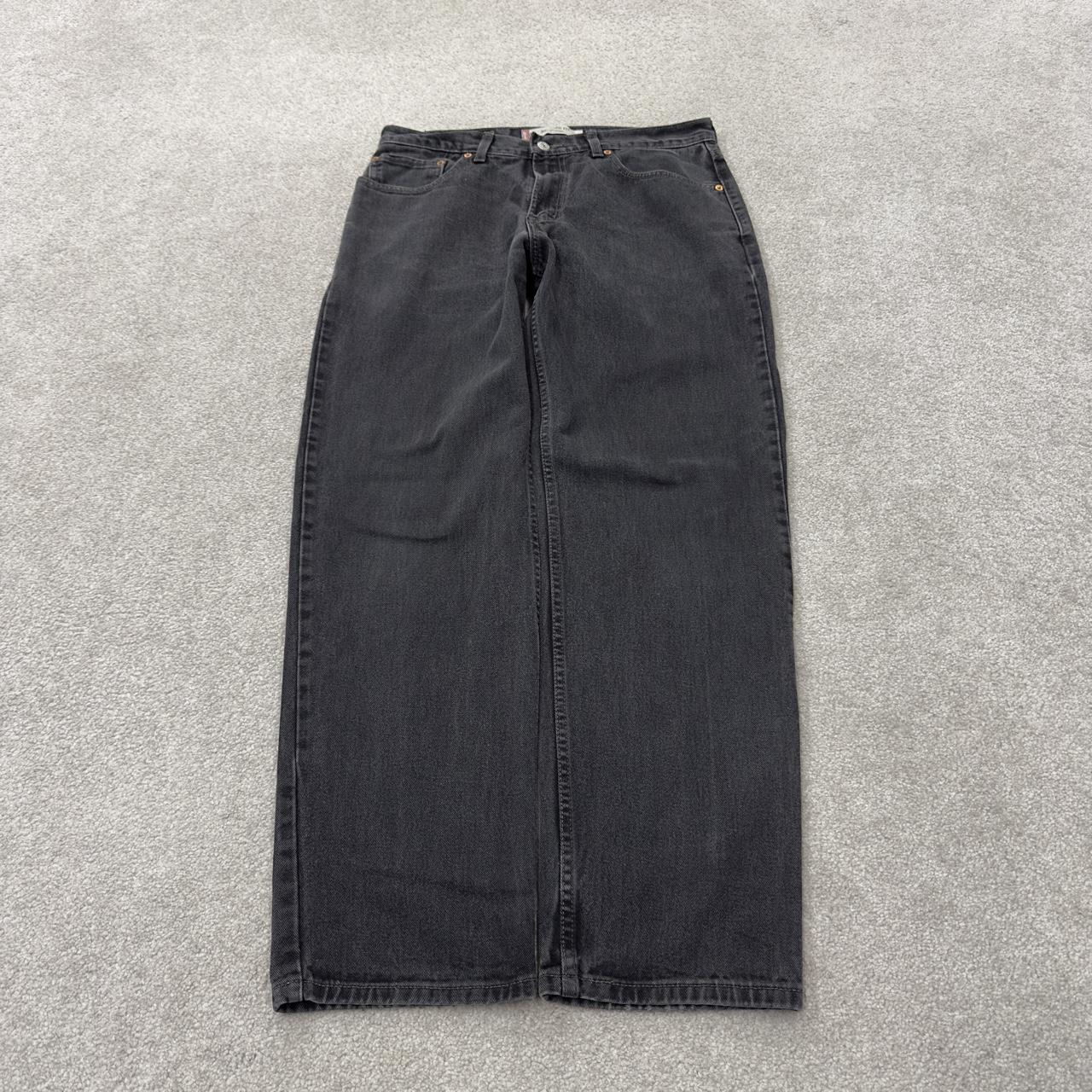 Levi’s 550 jeans y2k black denim Levi’s loose straight leg relaxed fit red tab logo pants