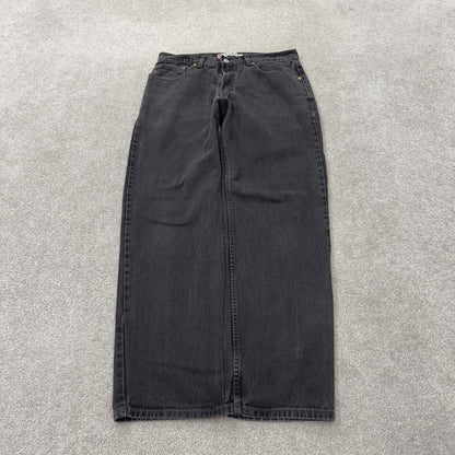 Levi’s 550 jeans y2k black denim Levi’s loose straight leg relaxed fit red tab logo pants