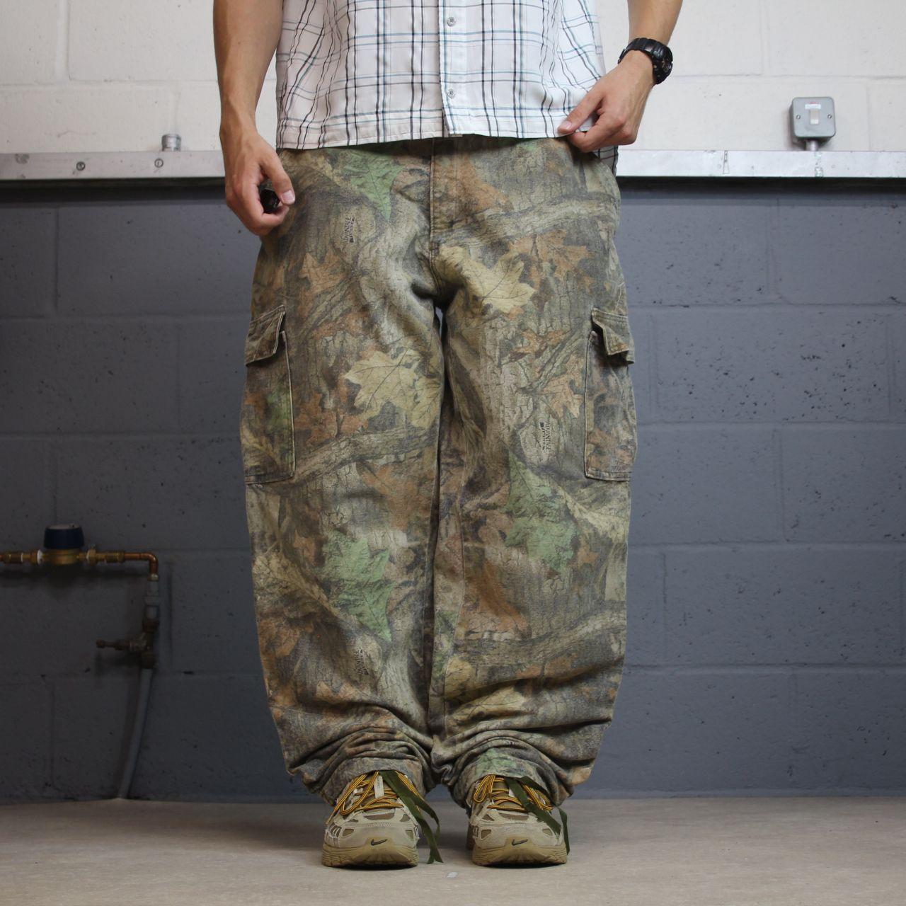 Baggy Realtree camo cargo pants Y2K XL khaki Spartan advantage Realtree camouflage hunting