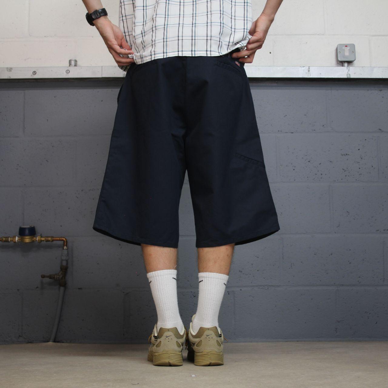 Dickies carpenter chino shorts blue Loose long leg skater / surf shorts festival