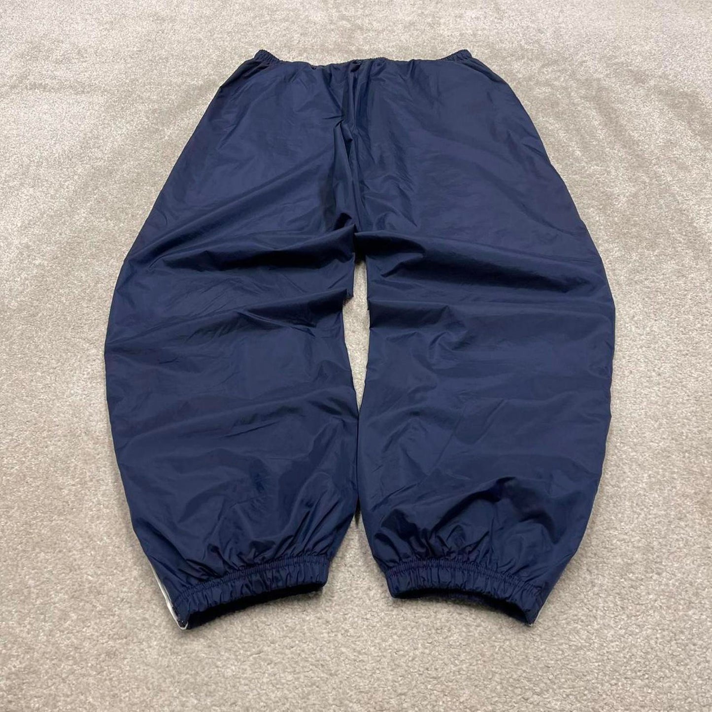 Navy baggy Nike Team trackies Large loose y2k style joggers embroidered Swoosh track pants stripes