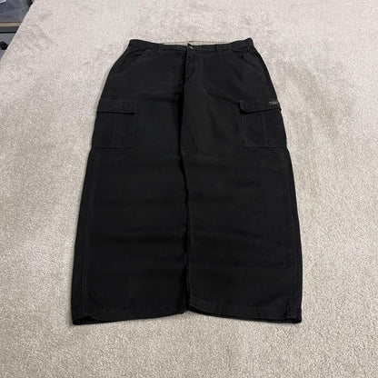 Wrangler baggy cargo pants y2k black W36L32 wide leg Loose fit 100% cotton skater work pants