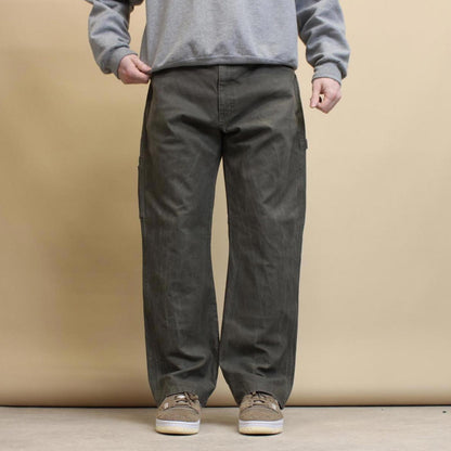 Khaki green Dickies carpenter jeans W36 L30 loose canvasy skater cargos