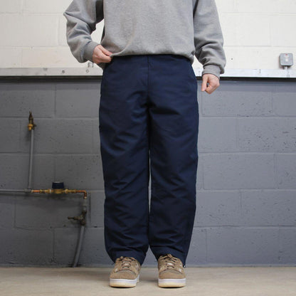 Vintage y2k Reebok tracksuit bottoms navy Loose lined embroidered track pants ankle zips