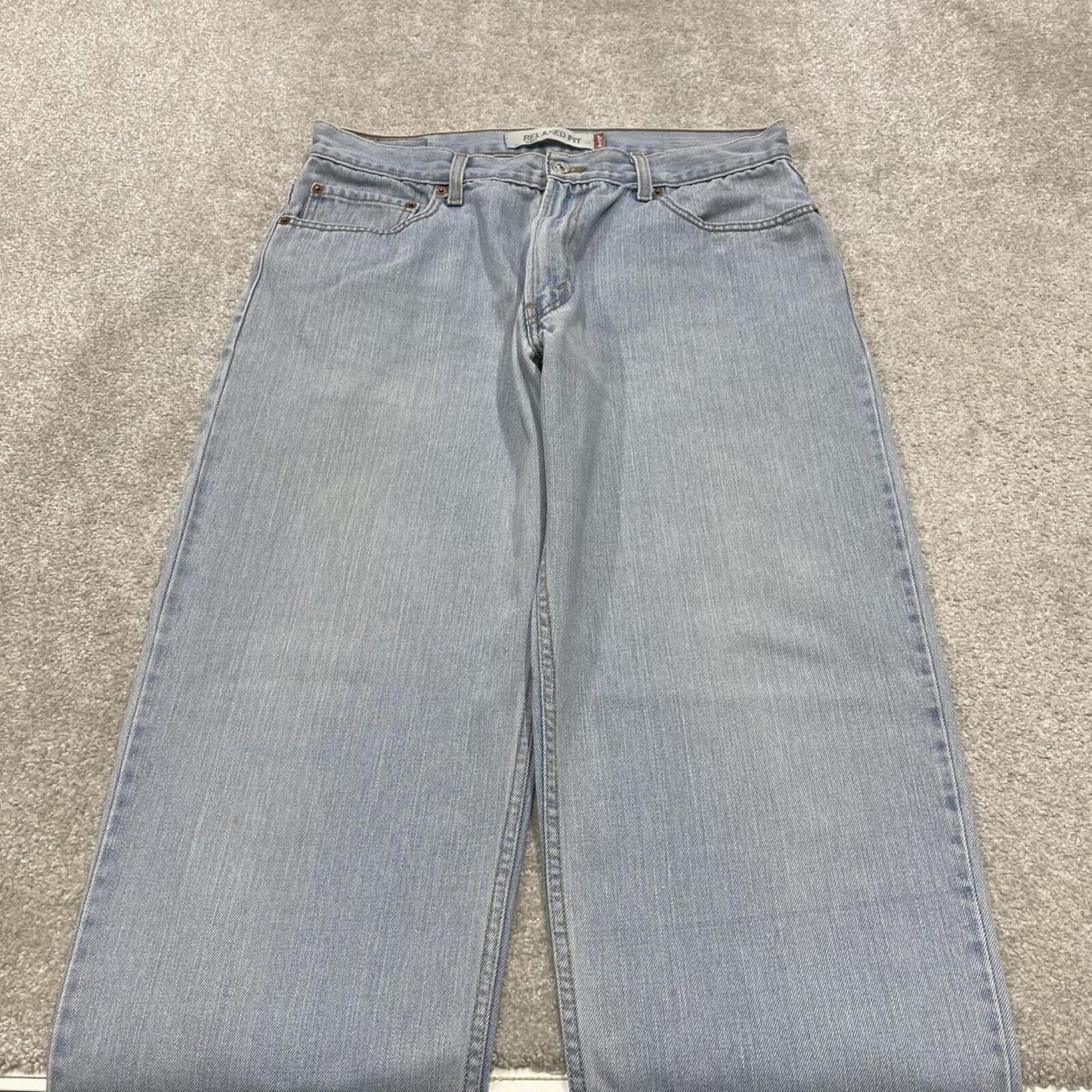 Baggy y2k Levi’s jeans 550 washed blue Loose relaxed fit 00s denim pants red tab logo