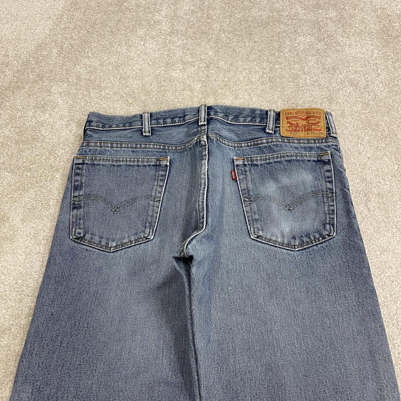 Y2K Levi’s 517 bootcut jeans blue denim Loose bootcut pants with red tab logo