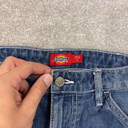 Dickies carpenter jeans size 5 W30L32 loose blue denim cargo skater style jeans
