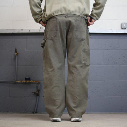 Dickies carpenter skater jeans W40L29 90s skate style green thick canvas cargos