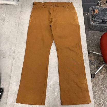 Tan Dickies carpenter jeans W36L32 loose canvas skater style cargos