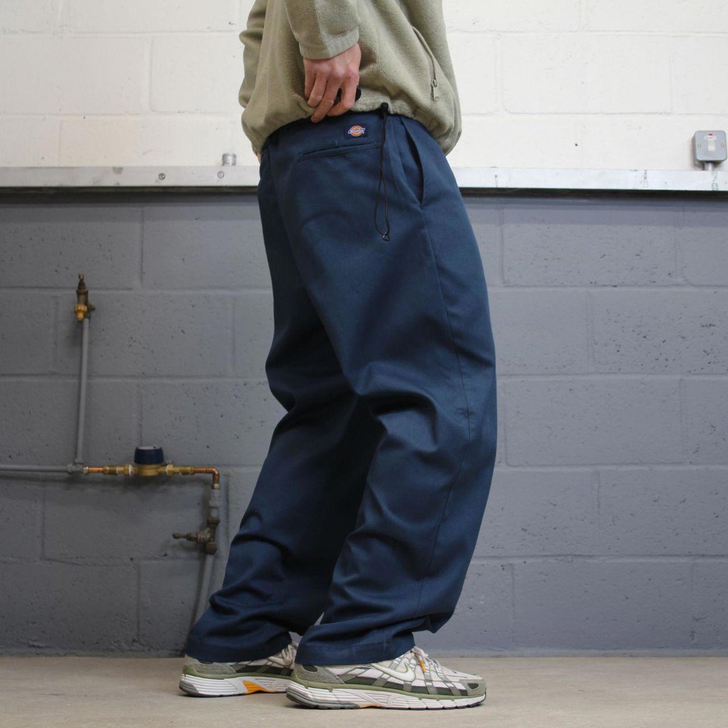 Vintage Dickies work pants navy blue Loose fit chino style skate trousers