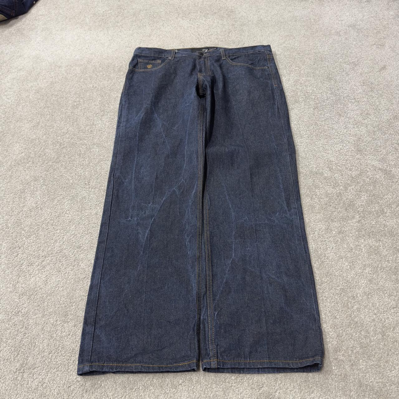 Rocawear jeans y2k embroidered W38L32 blue denim Loose straight leg skater style surf pants