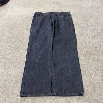 Rocawear jeans y2k embroidered W38L32 blue denim Loose straight leg skater style surf pants