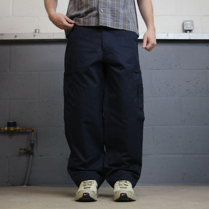 Dickies baggy cargo pants y2k navy W34L30 wide leg Loose fit skater surf pants