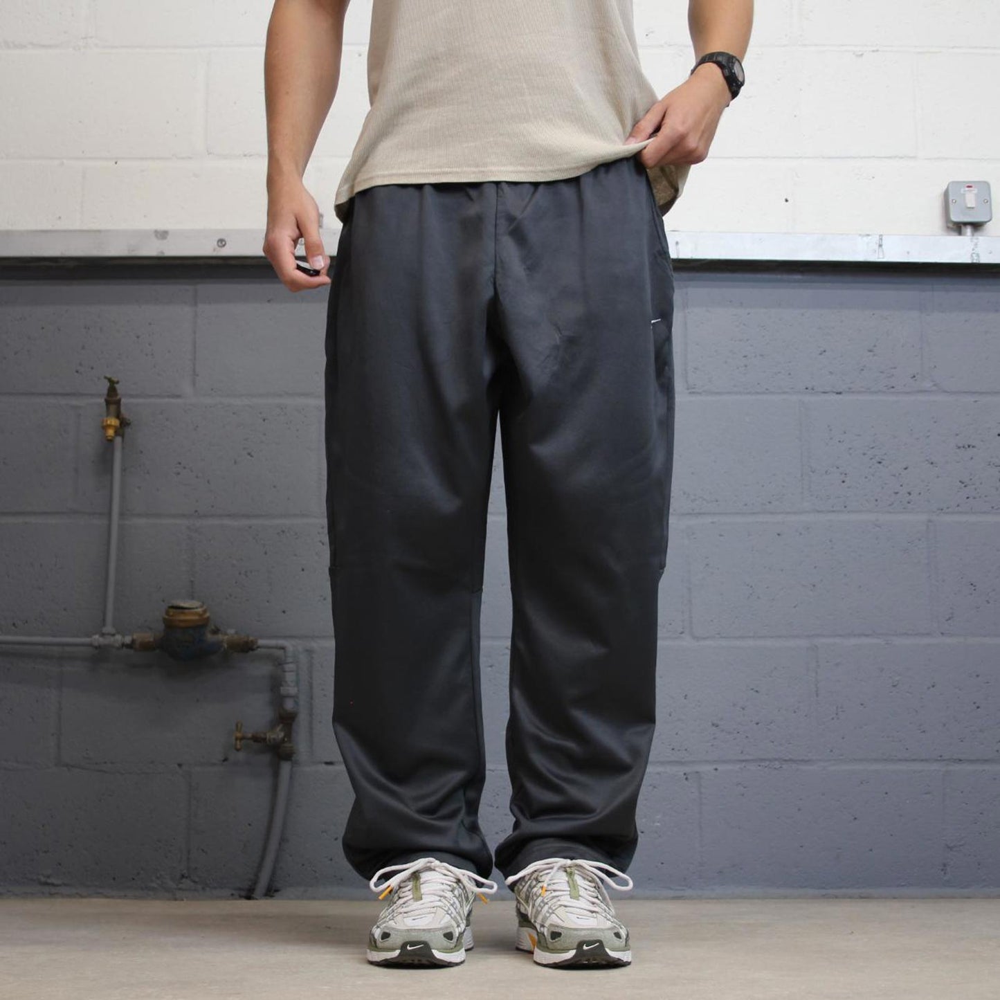 Nike Trackies XXL grey fleece lined loose floaty leg joggers