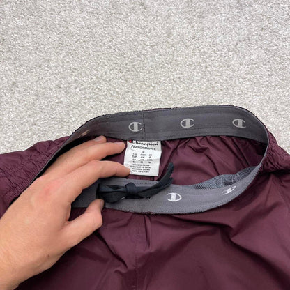 Burgundy Champion trackies Small loose baggy y2k style joggers embroidered track pants