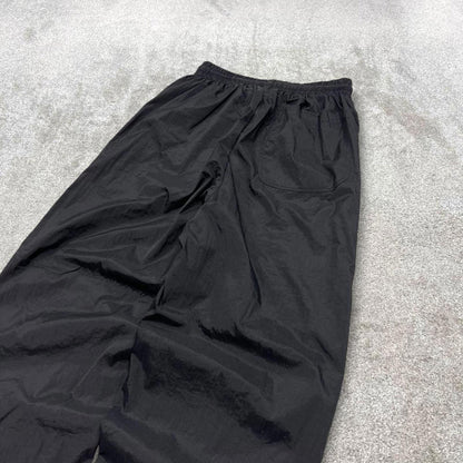 Vintage y2k FILA tracksuit bottoms black Loose floaty leg embroidered track pants ankle zips