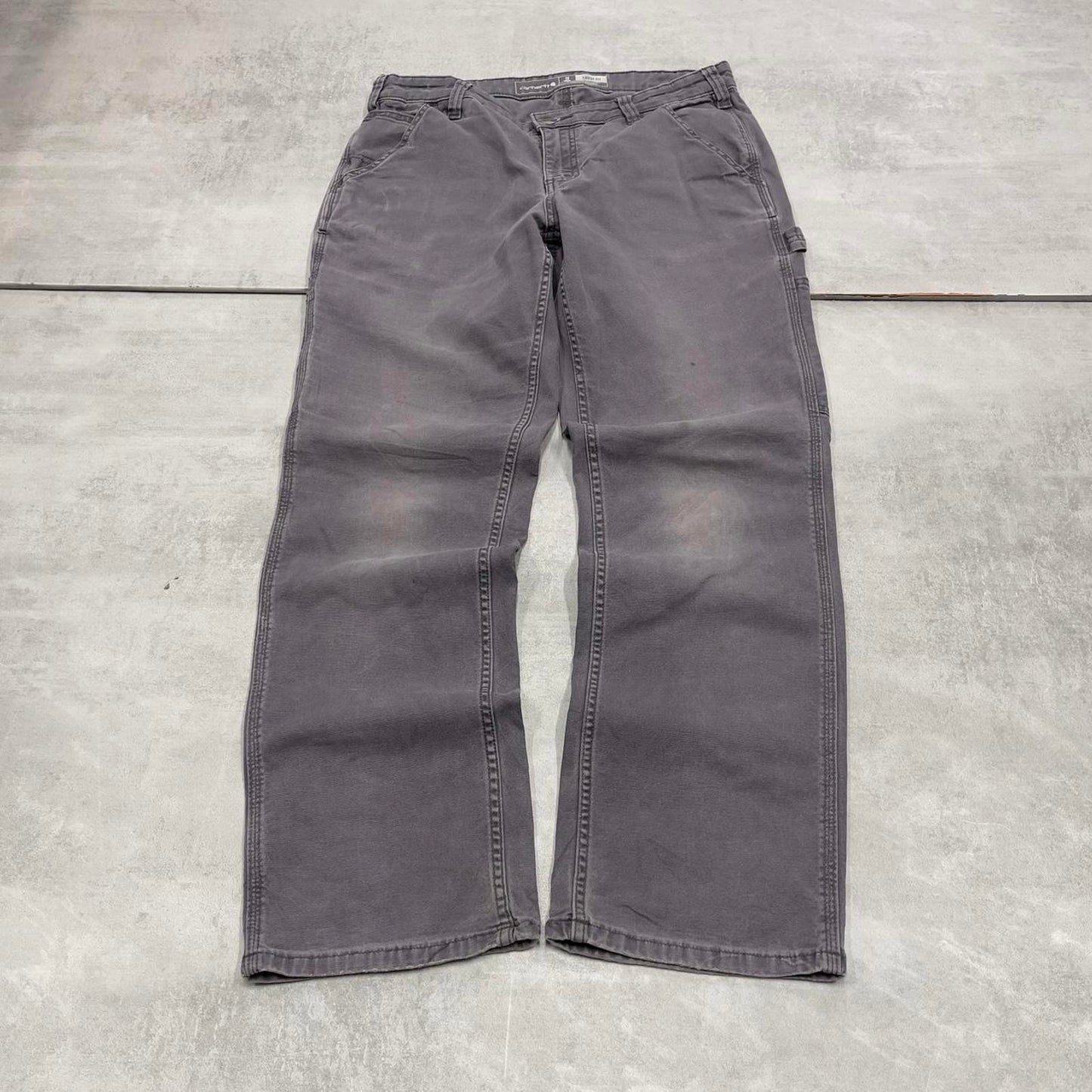 Grey Carhartt carpenter jeans size 10 W32L30 women's y2k 90s style cargos