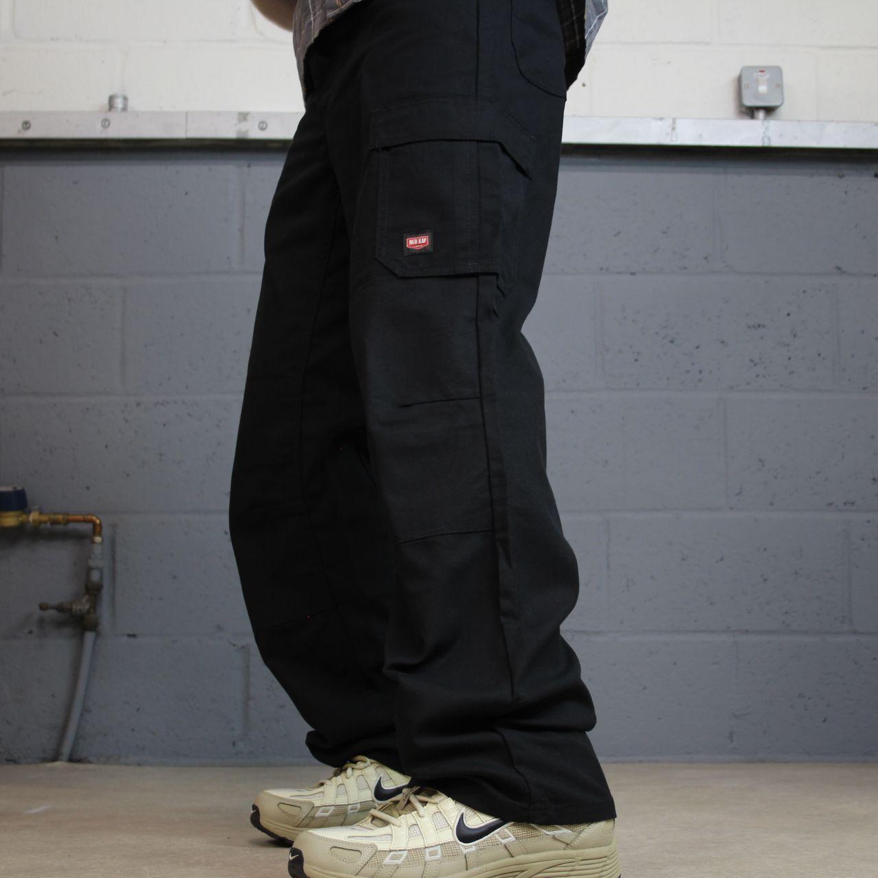 Red Kap baggy double knee cargo pants y2k Loose wide leg skater work pants