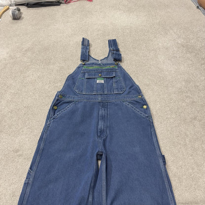 Liberty baggy dungarees denim overalls navy blue Vintage workwear bib & brace utility