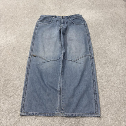 Y2K Phat Farm baggy jeans W38L32 blue wide leg skater style jeans