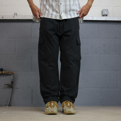 Lee cargo pants y2k black Straight leg utility stretch workwear style trousers