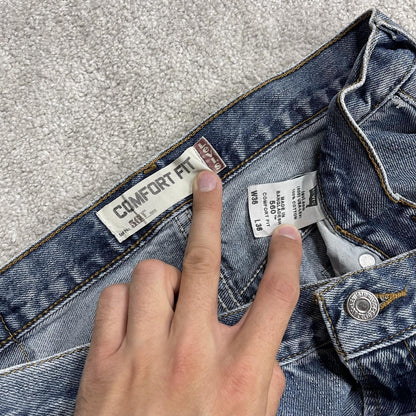 Levi's 560 baggy jeans y2k blue Wide leg comfort fit denim pants red tab logo