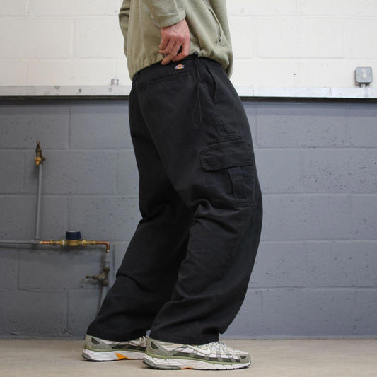 Y2k loose Dickies cargo pants black Regular straight twill chino skate style work trousers