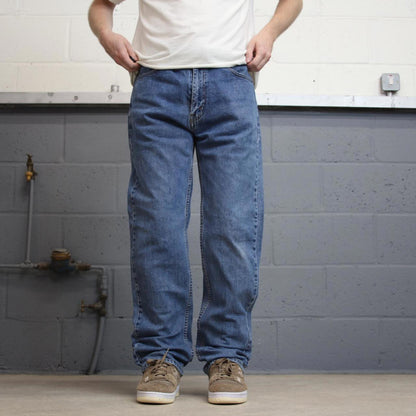 Blue Levis 505 jeans W36L34 blue loose straight leg y2k style pants red tab logo