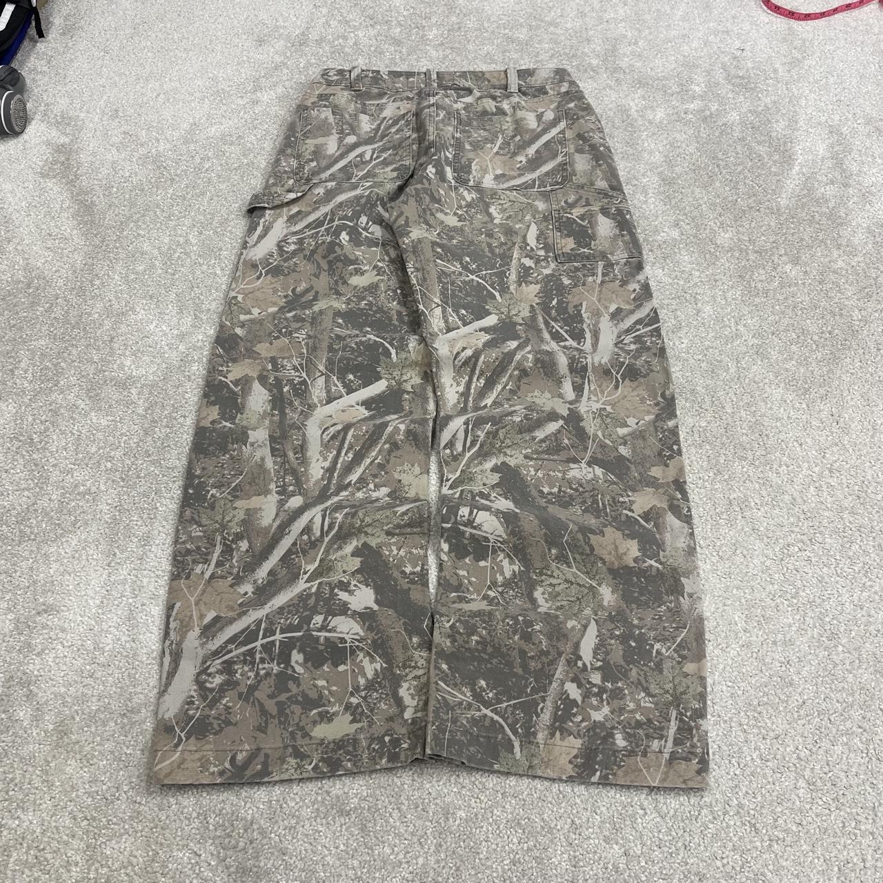 Baggy camo carpenter jeans y2k grey Abercrombie & Fitch baggy fit wide leg camouflage cargo pants