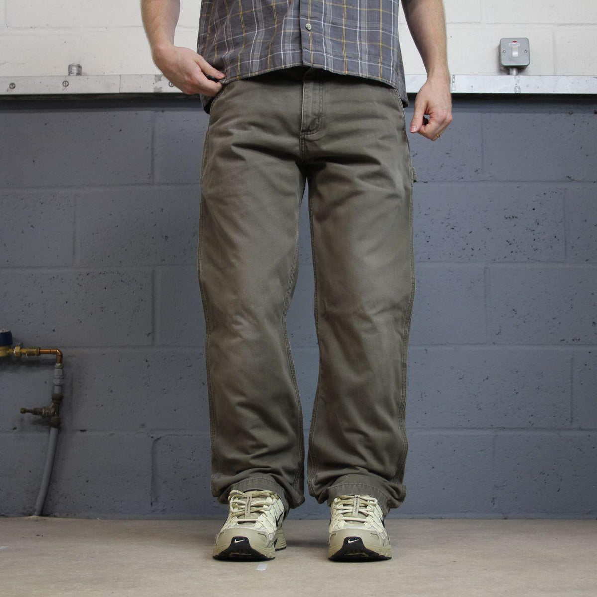 Carhartt carpenter pants relaxed y2k green