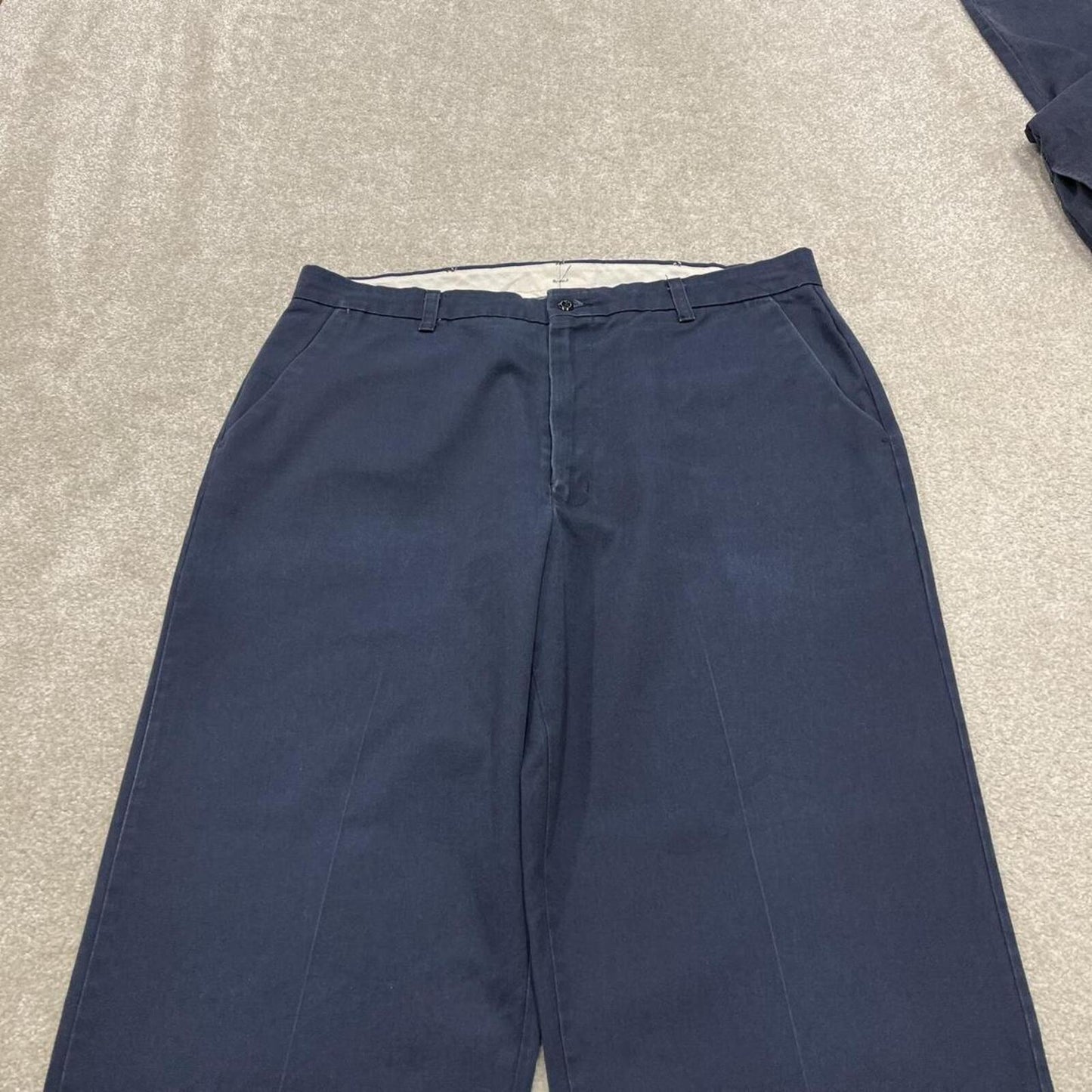 Vintage skater work pants faded navy W37L29 Loose chino style skate trousers Red Kap workwear