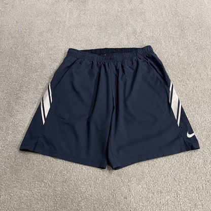 Nike sports shorts y2k loose navy Stripe Dri-Fit comfy floaty summer gym shorts