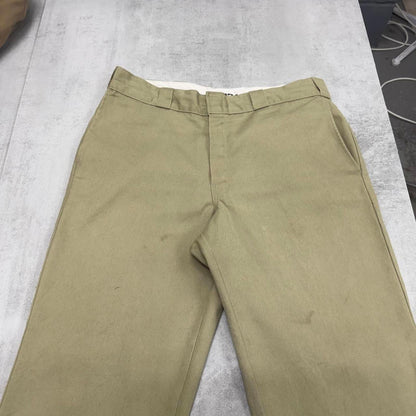 Beige Dickies 874 pants W36L28 loose twill chino style skater trousers