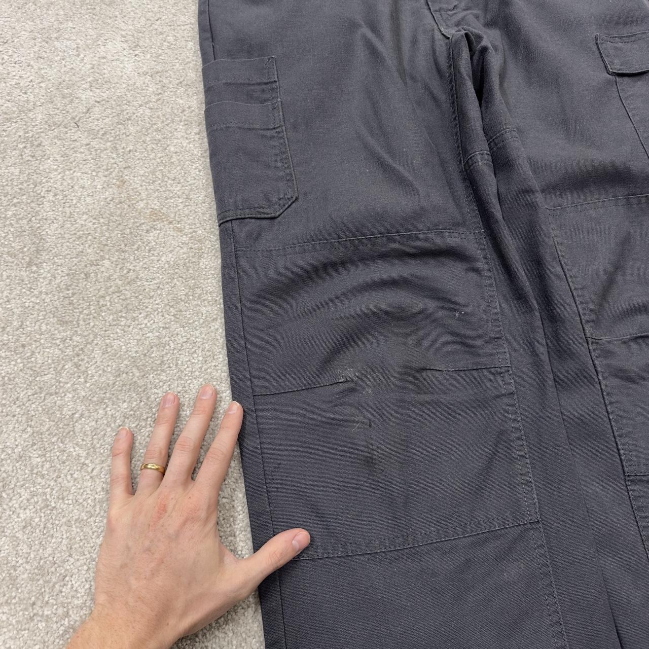Red Kap baggy double knee cargo pants y2k grey loose wide leg skater work pants