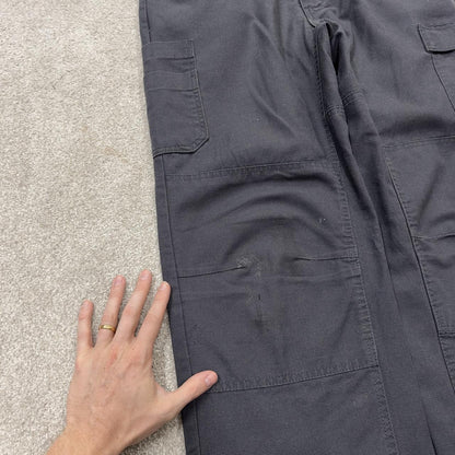 Red Kap baggy double knee cargo pants y2k grey loose wide leg skater work pants