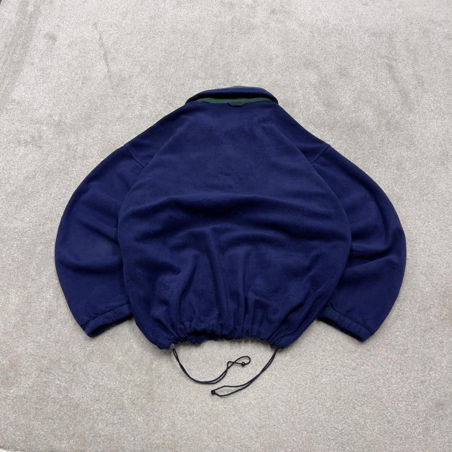 Y2k Columbia technical fleece navy purple Full zip up colour block adjustable waist