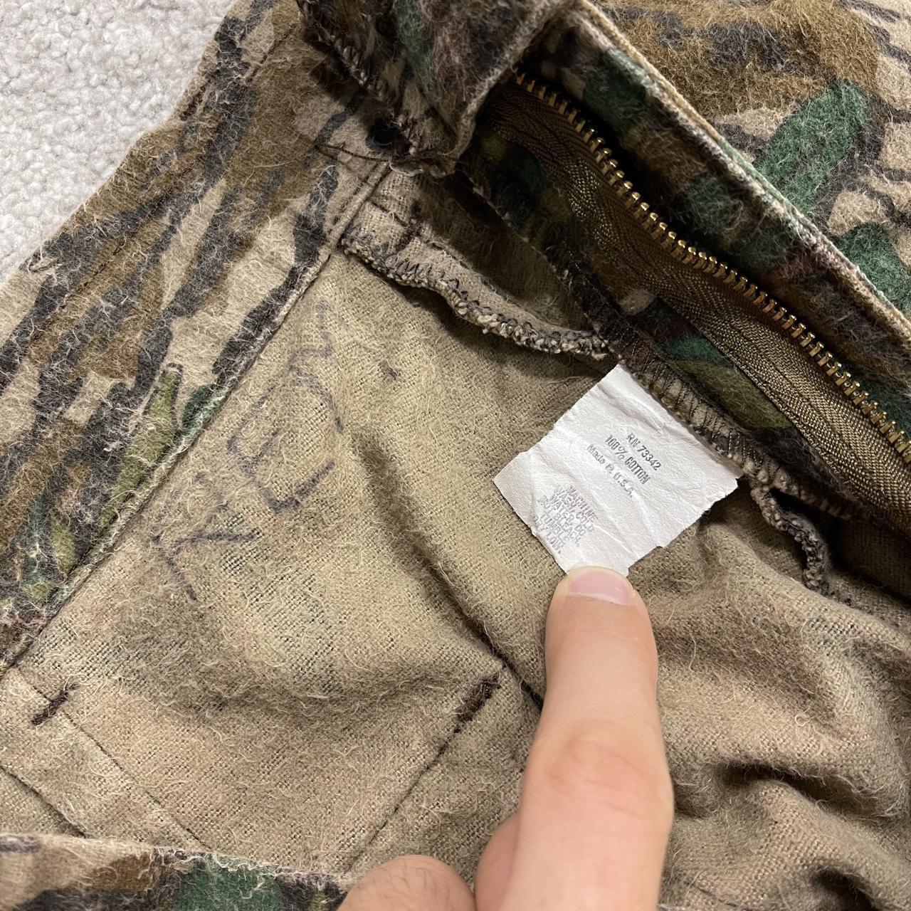 Vintage baggy realtree style camo cargo pants Y2K brown 100% cotton thick fleece tree camouflage
