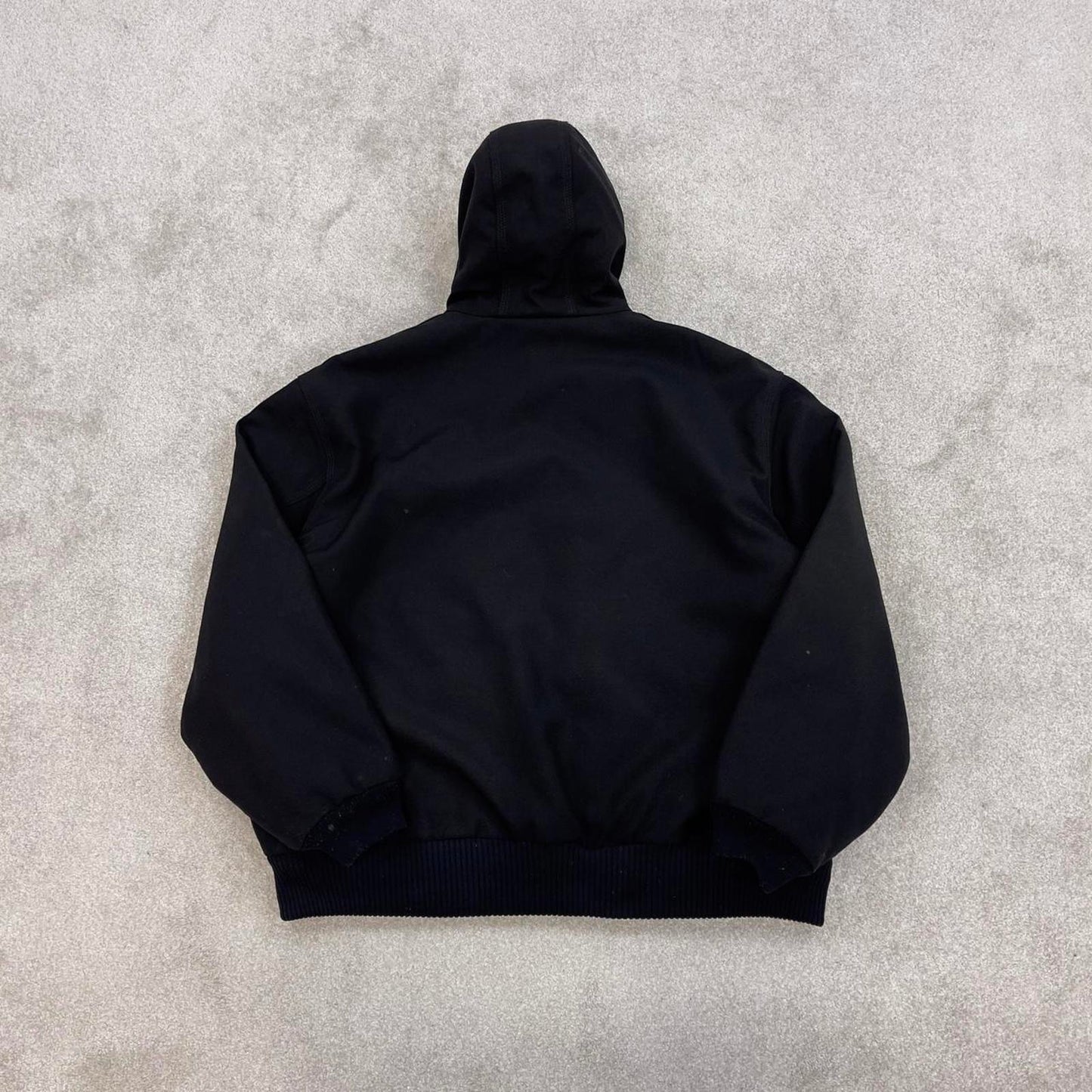 Black Carhartt hooded active jacket XL canvas bomber 90s style skater jacket