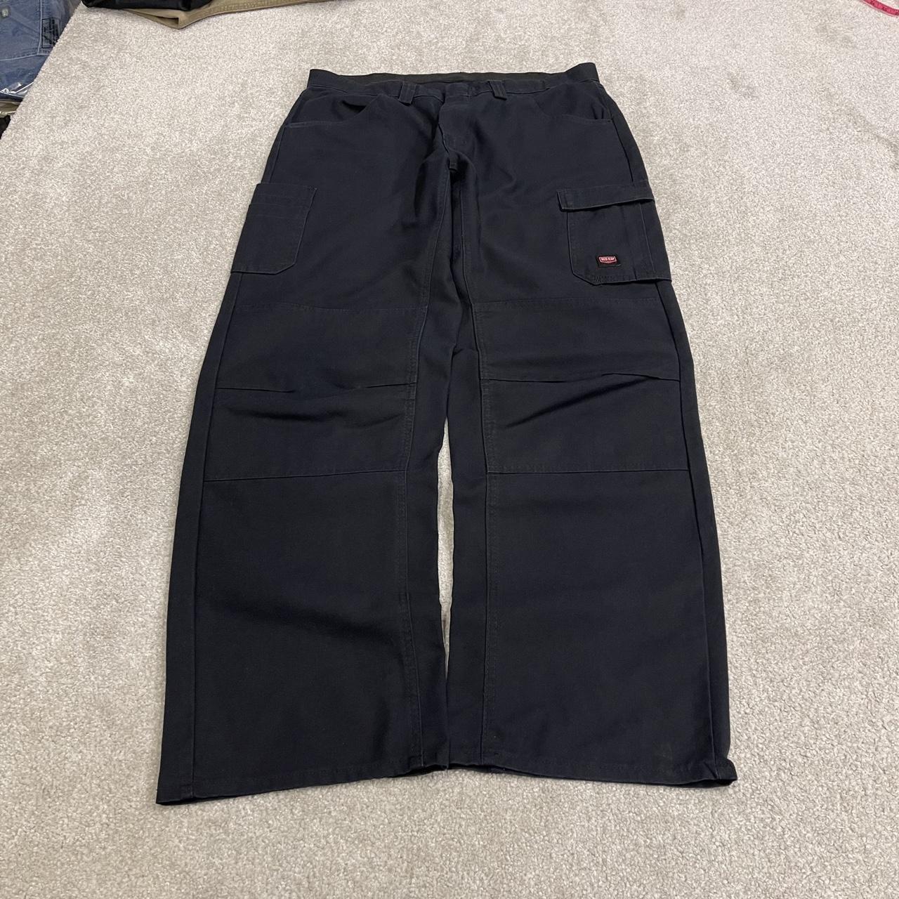 Red Kap baggy double knee cargo pants y2k Loose wide leg skater work pants